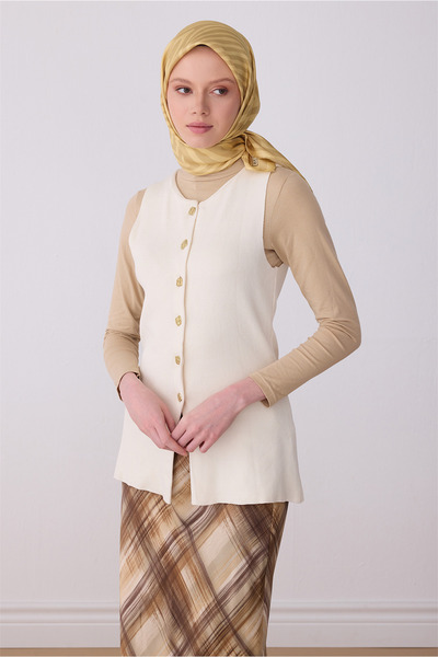 Belli Жълт шал с геометричен мотив, 100% коприна с диагонален кадифен плат 43...