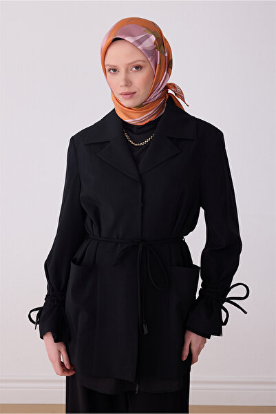 Belli Eșarfă cu model floral portocaliu 100% twill mătase 4303-33