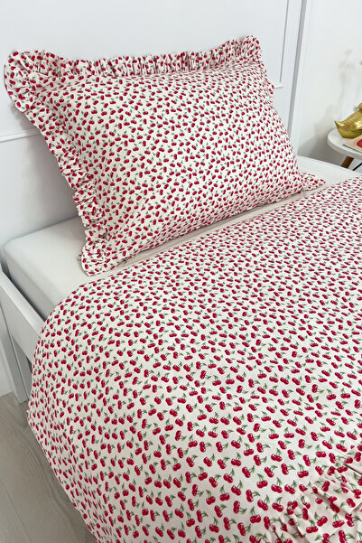 PAMUKA طقم غطاء لحاف مفرد 2 قطعة - لون الكرز