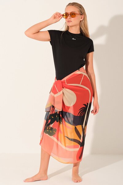 ALFASA Patterned Skirt Pareo - Alf7106