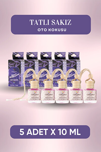Lorinna Paris Tatlı Sakız Oto Kokusu 5x10 ml