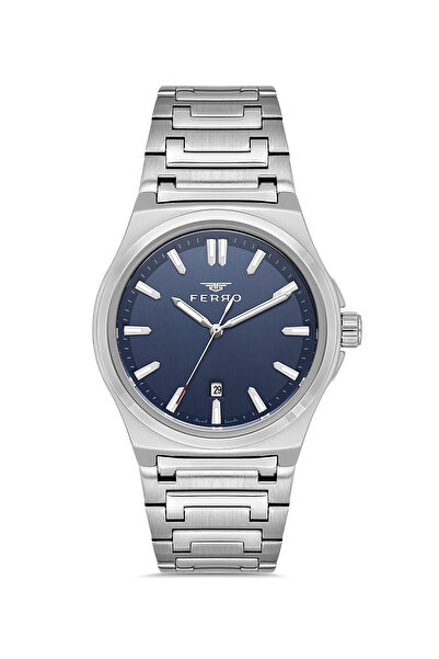 FERRO Silver Steel Cord Men's Wristwatch F11503Awt-A3 3Atm Water Resistant 2 ...