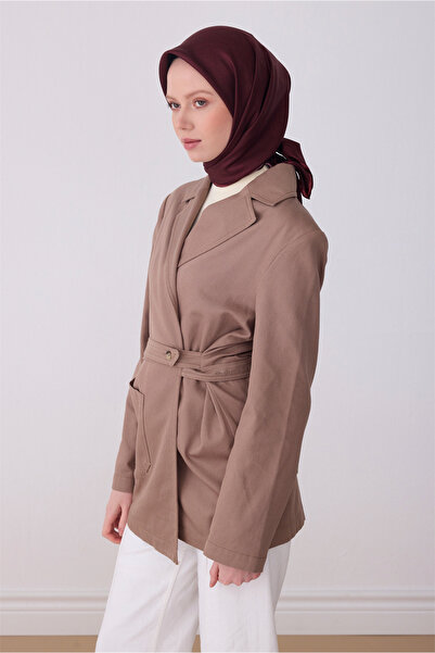 Belli Eșarfă roșie cu model clasic, 100% mătase twill 4305-03