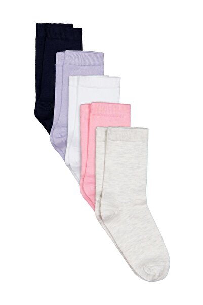 Civil Girls Βασικές απλές κάλτσες 5 τεμαχίων για κορίτσια 2-12 ετών - Τυπικές...
