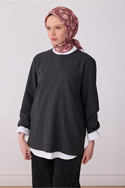 Belli Eșarfă roz cu model clasic, 100% mătase twill 4328-02