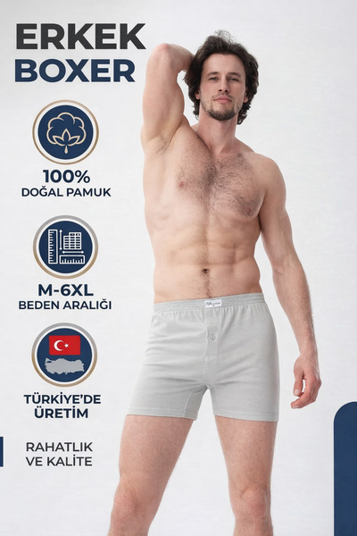 Mercan Gray 100% Cotton Towel Waist Boxer