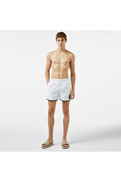 Tommy Hilfiger Tommy Jeans Sf Medium Drawstring Erkek Beyaz Deniz Şortu