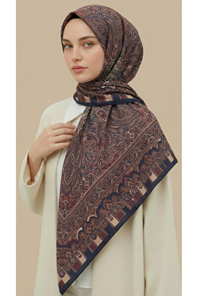 Karaca Βαμβακερό κασκόλ με έθνικ σχέδιο 120*120 εκ.