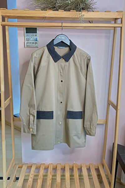 Büyük Moda Trenci cu detalii din catifea