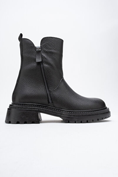 Ataköy Ayakkabı KADIN DERİ POSTAL BOT SIYAH FLOTER