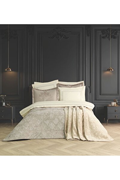 Bella Home طقم عردة فاخر من أسل مكون من 10 قطع |   100% قطن |   تصميم أنيق ور...