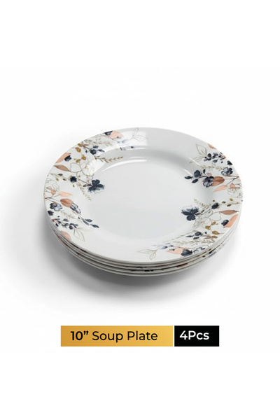 Bisbell 18pcs Melamine Dinner Set BB2357 - Shatterproof Floral Plates & Bowls Set