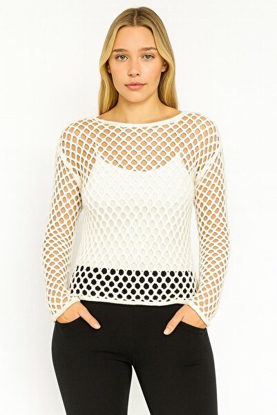 SUGULL Bisiklet Yaka Delikli Triko