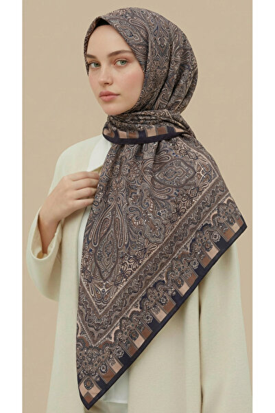 Karaca Βαμβακερό κασκόλ με έθνικ σχέδιο 120*120 εκ.