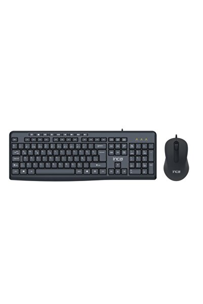 Inca IMK-372T Türkçe Q Multimedya Klavye | 1000 DPI Optik Mouse Seti USB Ergo...