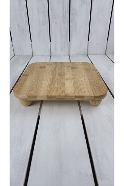 Tezyinat Wood Bamboo Top Square Stand