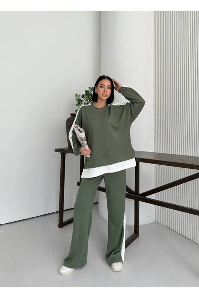 Tarzımızbir Oversized Double Suit with Side Stripe Detail Modal Fabric