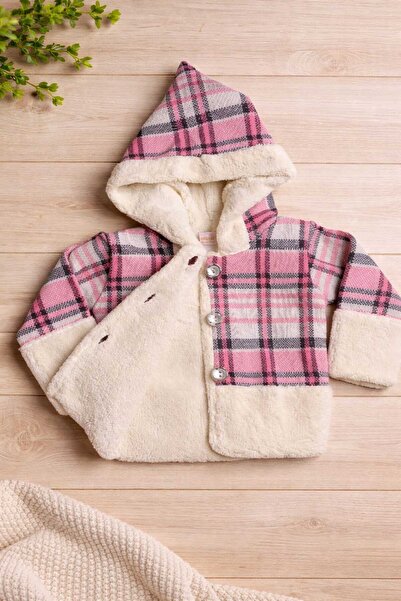 a baby SİMLİ DESEN PİKE ÖRGÜ ASTARLI ÇOCUK HIRKA