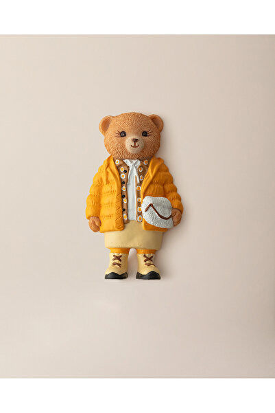 Madame Coco Madelyn Bear Magnet - Sarı - 4x8 cm