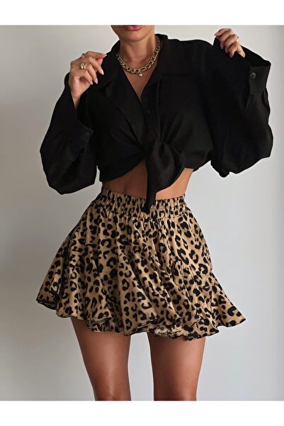 Elia Swimwear Naomi Animal Print Short Skirt Pants