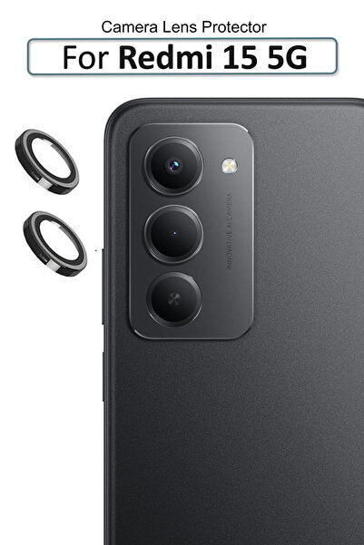 Generic Redmi 15 5G - Premium Camera Lens Protector - Black