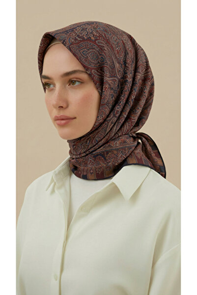 Karaca Βαμβακερό κασκόλ με έθνικ σχέδιο 120*120 εκ.