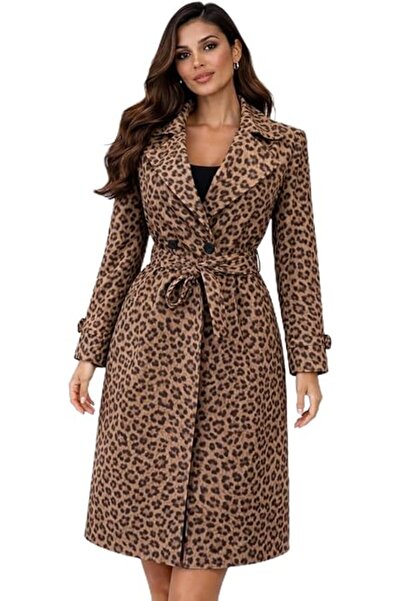 CHEVALIER FASHION معطف ترنش طويل للنساء مع حزام