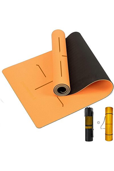 Generic بساط يوغا مقاوم للانزلاق من مطاط حراري مرن لتمارين اللياقة البدنية وا...