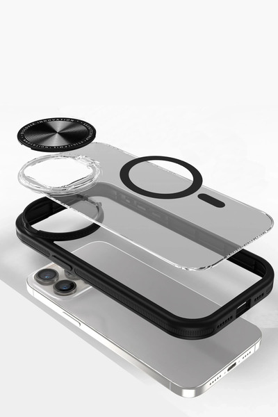NewFace KRYBCTH iPhone 11 Kılıf Teleskop Lens Magsafe Silikon Kapak (113725) - Siyah