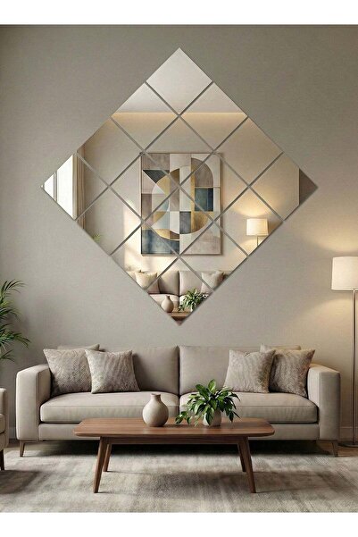 M SMART Full Length Wall Mirror Set30x30cm,16 Pieces–Frameless Self-Adhesive ...