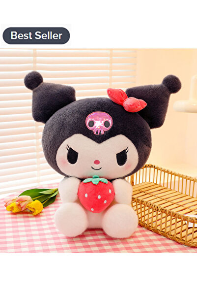 SANRIO دمية كورومي الكرتونية القطيفة بطول 28 سم، مناسبة كهدية للأطفال.