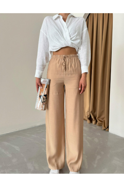 My Blog Camel Modal Pants -3447