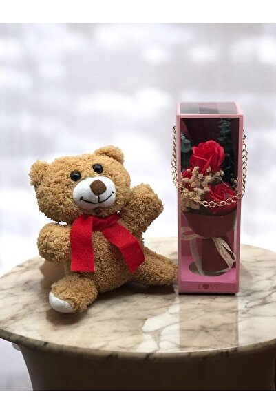 Desenor Concept Sevgililer Günü Sevgiliye Hediye Ayıcık ve Sonsuz Gül Seti | ...