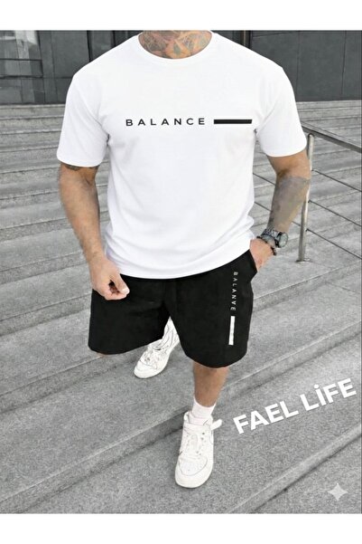 FAEL LİFE Women'S/Men's Loose Fit T-Shirt and Shorts Balance Set