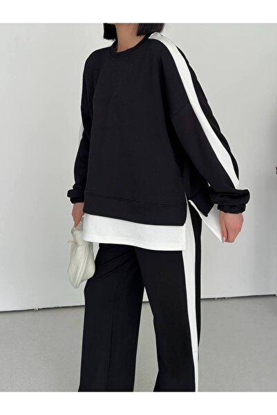 Tarzımızbir Oversized Double Suit with Side Stripe Detail Modal Fabric