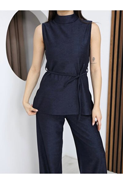 Ekim Store Βελούδινο Σετ Δύο Τεμαχίων με Κορδόνια