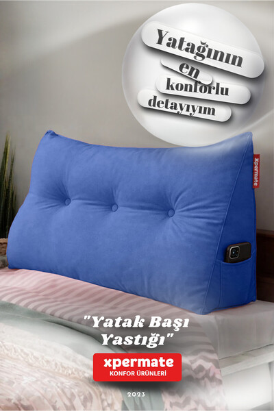 XPERMATE Подушка для ліжка – Подушка для підтримки спини та попереку, синя, 1...