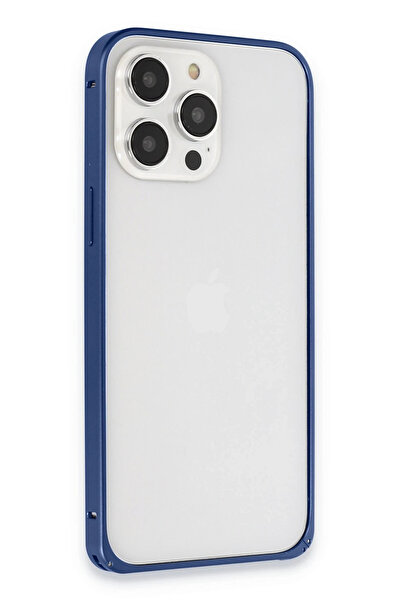 Joko KRYBCTH iPhone 15 Pro Max Metal Bumper Mat Kapak (112614) - Lacivert