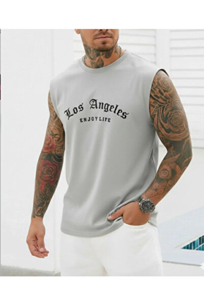 ALCİNOUS Men's Cotton Crew Neck Training Athlete Tank Top Oversize Sleeveless...