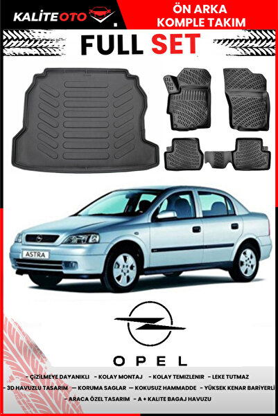 KALİTEOTO Opel Astra G Sedan 2001 Model 4D Bagaj Ve Pro Serisi Havuzlu Paspas...