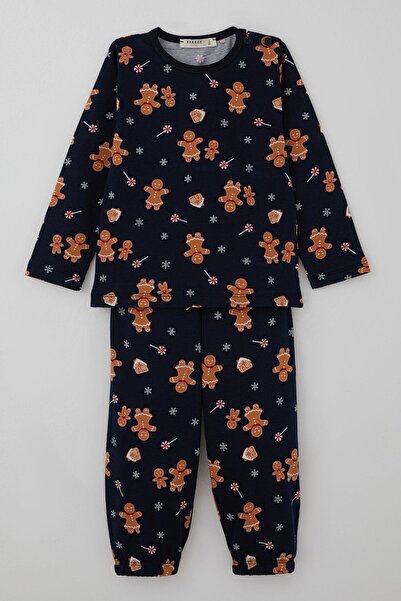 Breeze Baby Boy Pajama Set with Christmas Themed Cookie Man Pattern, 9 Months...