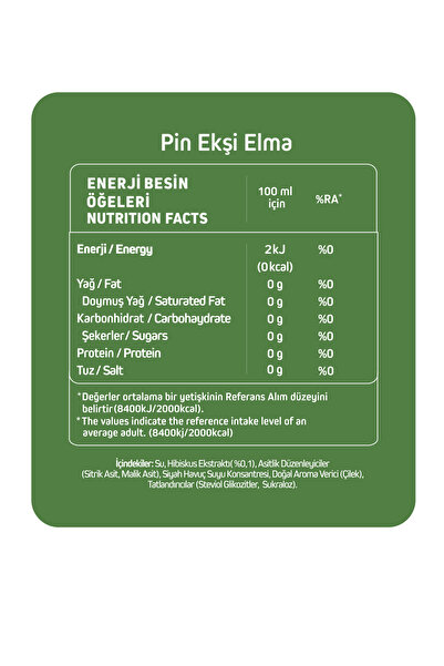 Pin Ekşi Şeyler Ekşi Çilek & Ekşi Elma Özel Seri Deneme Paketi - Şekersiz & Kalorisiz 6 x 1L Ice Tea