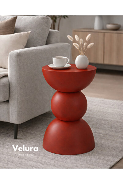 Velura Home & Living Maco Yan Sehpa - Kırmızı