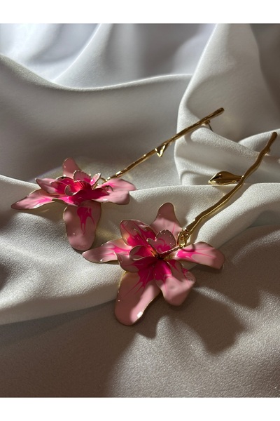 vakkoroma Özel Seri Pembe Çiçek Küpe