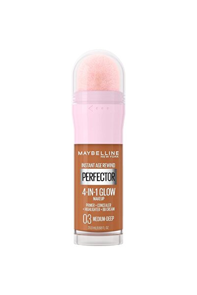 Maybelline New York مستحضر تجميل فوري لإطلالة متألقة 4 في 1، لون متوسط/غامق