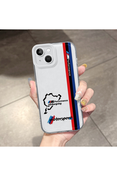 Hontinga حافظة هاتف من السيليكون الناعم بنمط BMW مع حماية شفافة للكاميرا متوا...