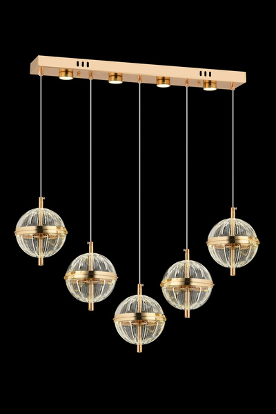 Glowel GlowClassic Orbital 5'li Kumandalı Gold Avize
