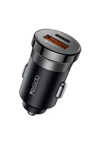 Yesido Y 73 30W Fast Car Charger with Dual USB-A + USB-C Port and Type C to i...