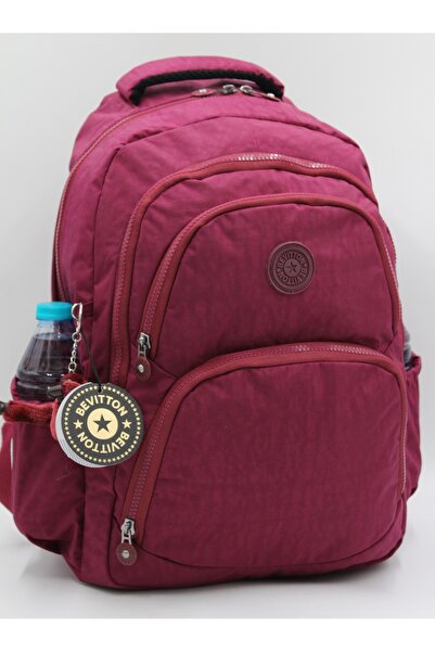 Harmela Bvt-2100 Claret Red School Bag Water Resistant Fabric Unisex School B...