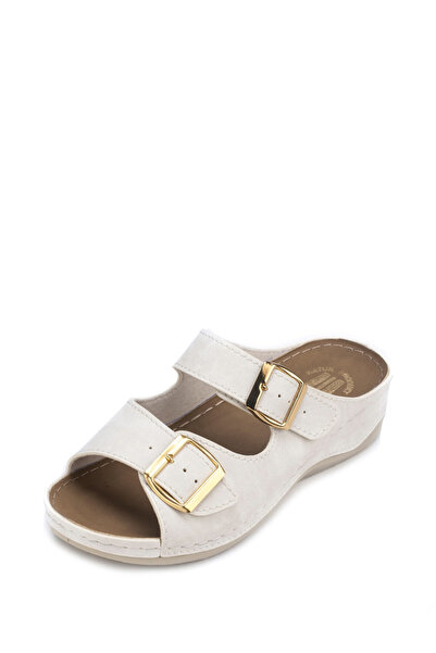Tellus Women's Beige Slide Sandals 25-18